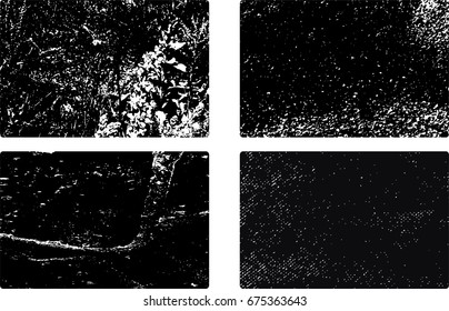 Set of Grunge Rubber Texture Stamp . Distressed Stamp Texture . Post Stamp Collection . Vector Illustration 