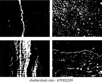 Set of Grunge Rubber Texture Stamp . Distressed Stamp Texture . Post Stamp Collection . Vector Illustration