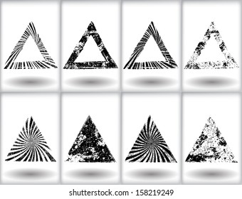 Set of grunge shapes 