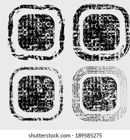 Set of grunge shapes