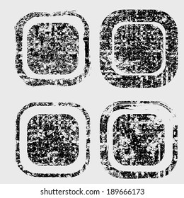 Set of grunge shapes