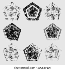 Set of grunge shapes. Vector illustration