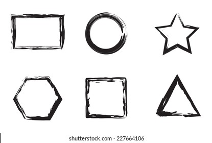 Set of grunge shapes .Vector illustration.