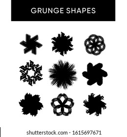 Set of grunge shapes vector, for logo or icon ready to use.