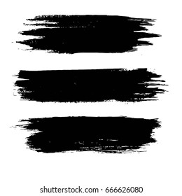 set of grunge shapes vector on isolated white