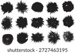 Set of Grunge Spiky Brush Shapes