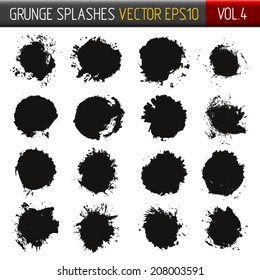 Set of grunge splashes - vector illustration