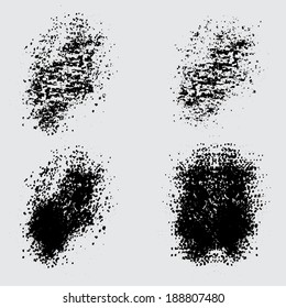 Set of grunge splats. 