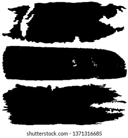 Set of grunge spots, brush strokes vector