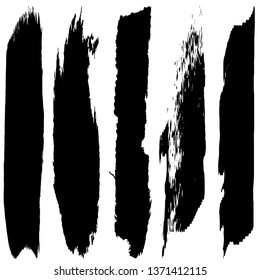 Set of grunge spots, brush strokes vector
