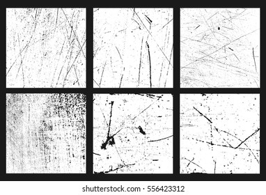 Set of grunge square. vector distress textures. blank shapes