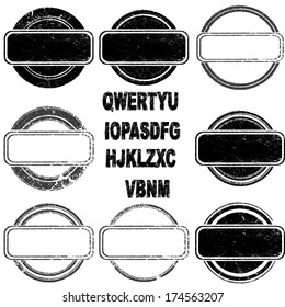 Set of grunge stamp 