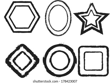 Set of grunge stamp 