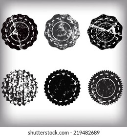 Set of grunge stamp