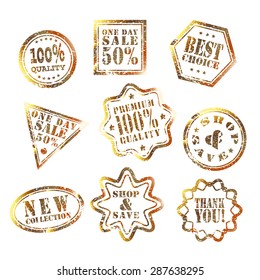 set of grunge stamp, vector illustration clip-art