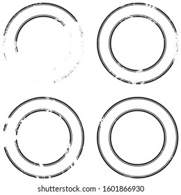 Set of grunge stamps style. Round templates for icons, labels, badges
