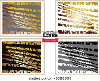 Set of Grunge Stripes. Overlay Texture . Simply Place Texture over any Object to Create Distressed Effect .