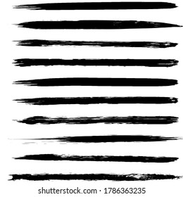Set of grunge style frames black on white background