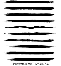 Set of grunge style frames black on white background