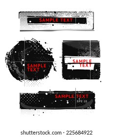 Set of grunge styled banners
