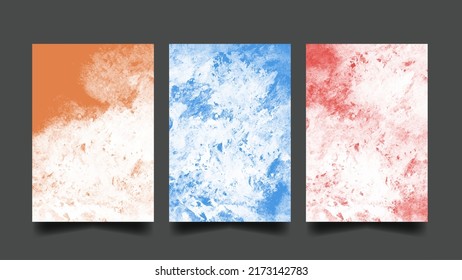 Set of grunge texture abstract background with vertical banner.