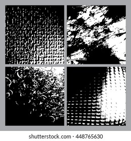 Set of grunge texture background vector illustration