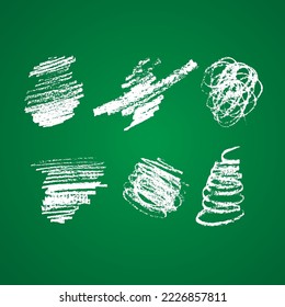 Set of grunge texture created with chalk and charcoal. Vector illustration