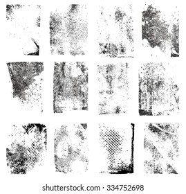 Set of Grunge  Texture Stamp. Grunge shapes