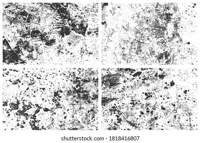 Set of grunge texture vector illustration