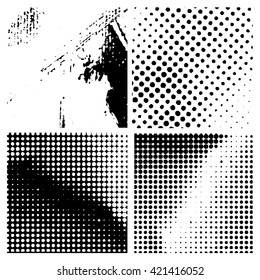 Set of grunge texture. Vector illustration. 