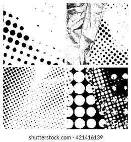Set of grunge texture. Vector illustration. 