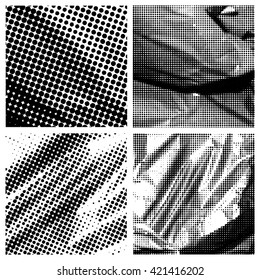 Set of grunge texture. Vector illustration. 