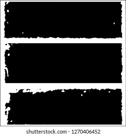 Set grunge textures. Abstract stains, blots, black paint strokes