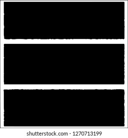 Set grunge textures. Abstract stains, blots, black paint strokes