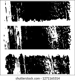 Set grunge textures. Abstract stains, blots, black paint strokes