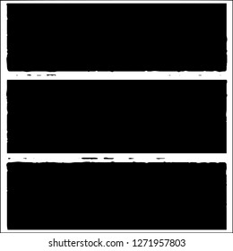 Set grunge textures. Abstract stains, blots, black paint strokes