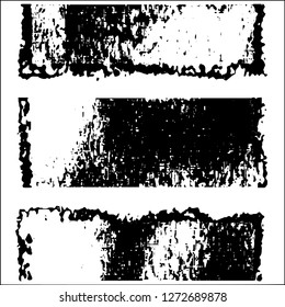 Set grunge textures. Abstract stains, blots, black paint strokes