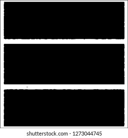Set grunge textures. Abstract stains, blots, black paint strokes