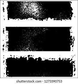 Set grunge textures. Abstract stains, blots, black paint strokes