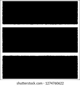 Set grunge textures. Abstract stains, blots, black paint strokes