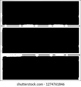 Set grunge textures. Abstract stains, blots, black paint strokes