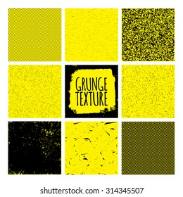 Set Grunge textures background. Abstract vector template. For design or scrapbook, print etc