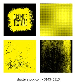 Set Grunge textures background. Abstract vector template. For design or scrapbook, print etc