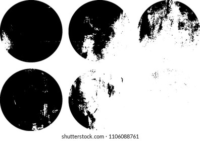 Set of grunge textures in black and white