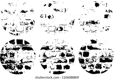Set of grunge textures in black and white