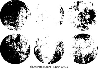 Set of grunge textures in black and white