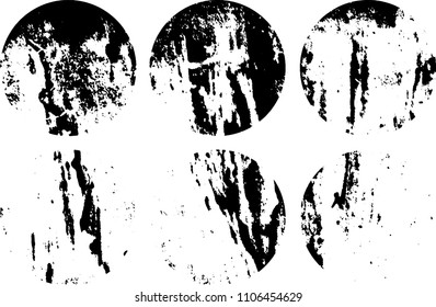 Set of grunge textures in black and white