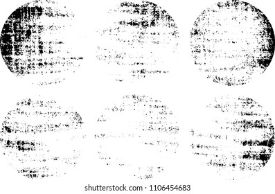 Set of grunge textures in black and white