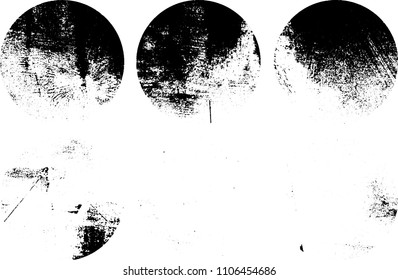 Set of grunge textures in black and white