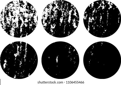 Set of grunge textures in black and white